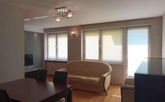 -salon z wyjściem na balkon